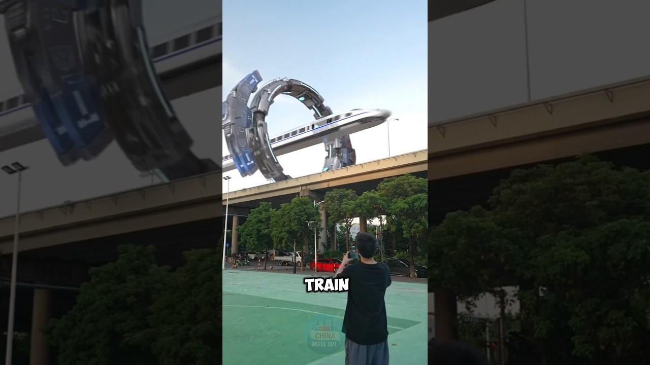 Китайский поезд со скоростью 1000 км/ч! 🚄💨 