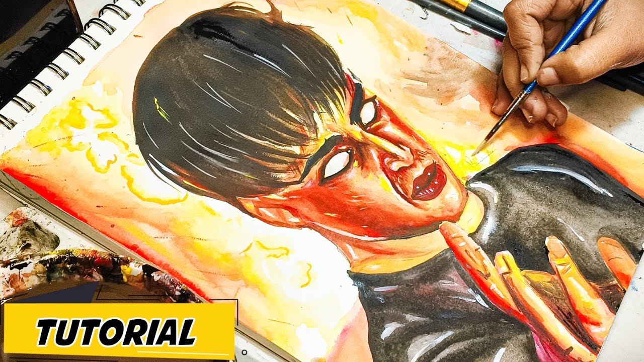 How To Draw Will Byers, Stranger Things Drawing With Watercolor, Step By Step Tutorial | Final Part 
