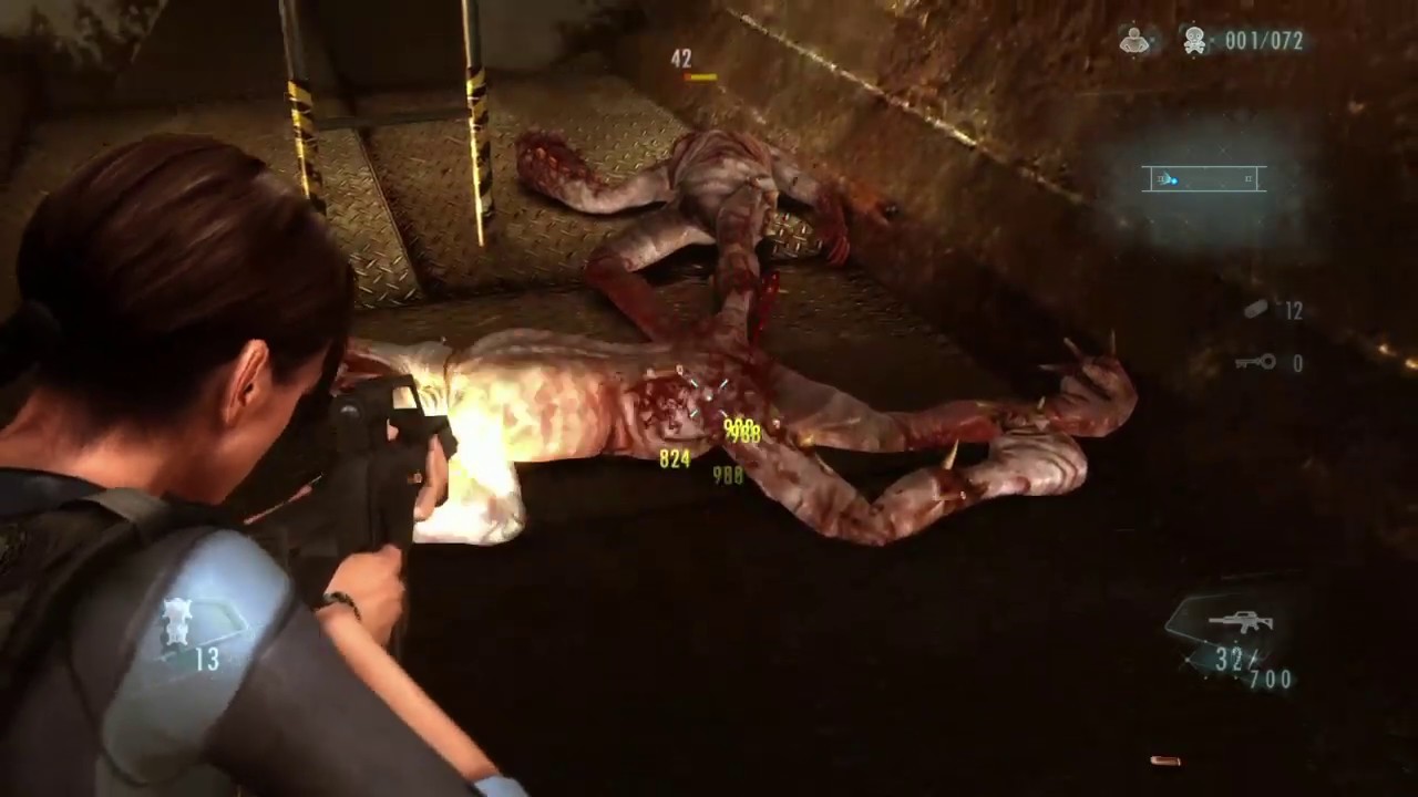 PS4 Resident Evil Revelations 1 modo asalto abismo nivel 8 (bonificación triplete) estrategia B