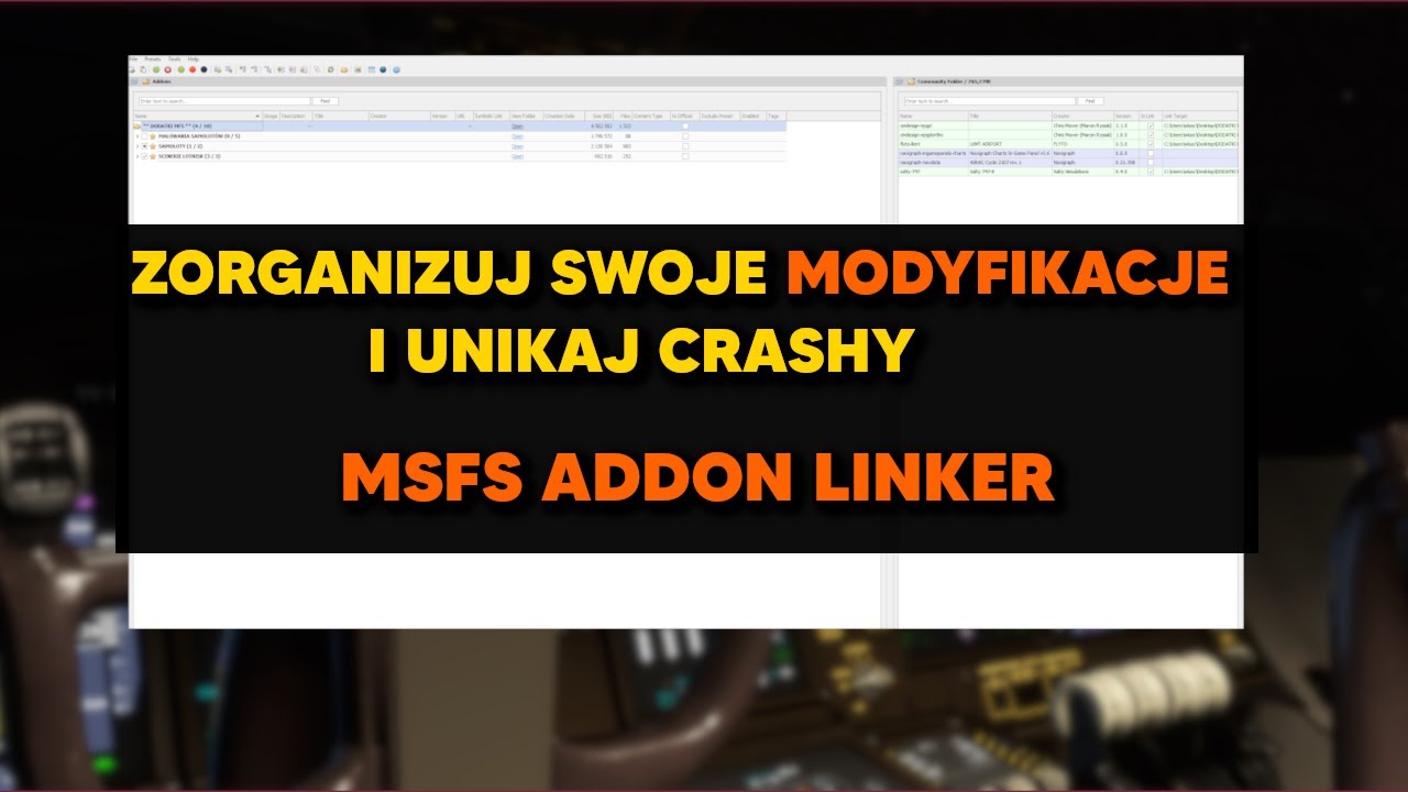 ZARZĄDZAJ MODAMI I UNIKNIJ CRASHY MFS2020. Ten program to złoto! | MSFS ADDONS LINKER |