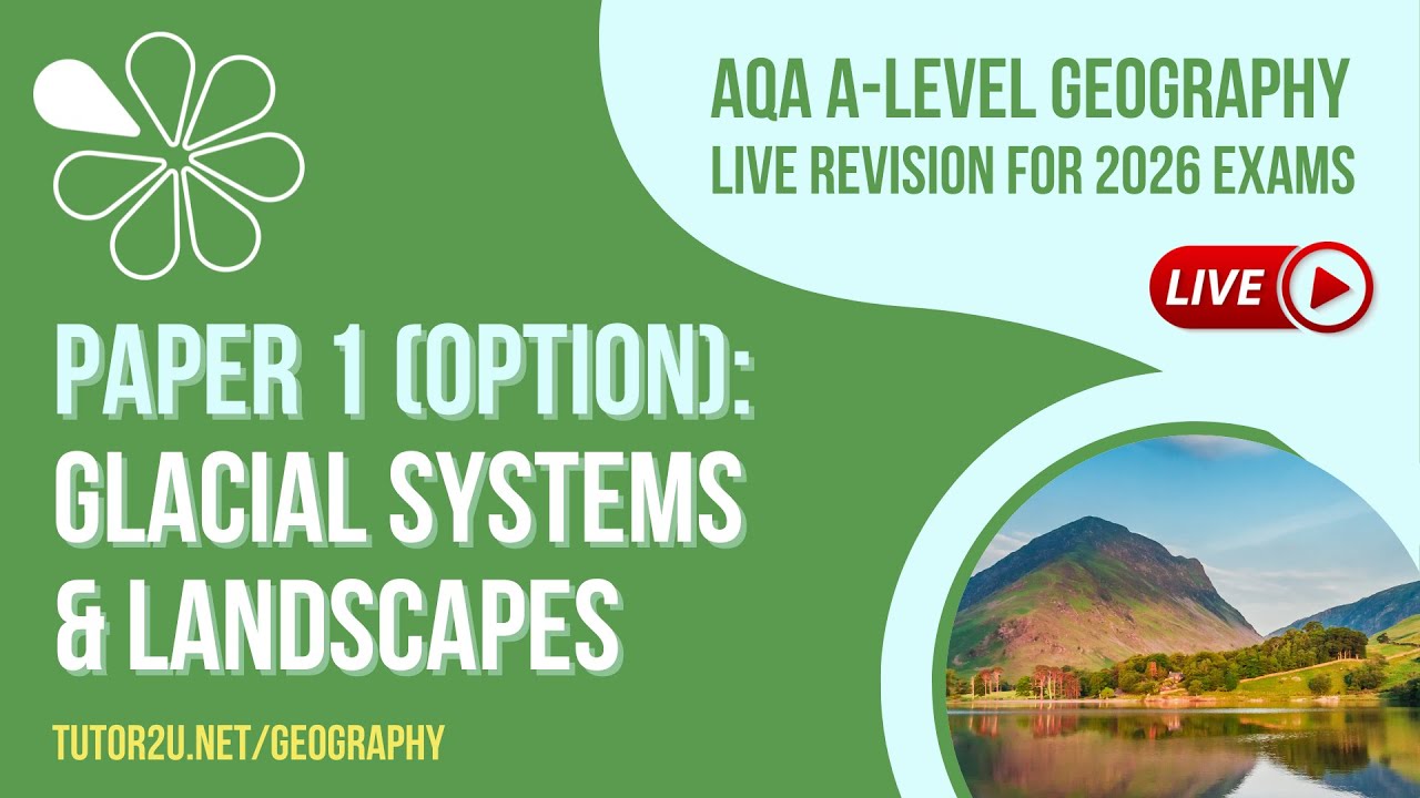 Онлайн-подготовка к экзамену AQA A-Level по географии на 2026 год | Ледниковые системы и ландшафт...