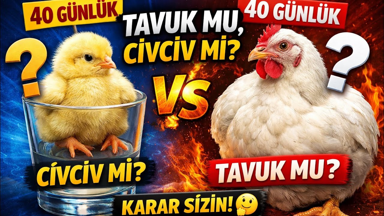 40 Günlük Hayvan Tavuk mu, Civciv mi? Karar Sizin?Kimler Civciv Yiyor?Kimler Tavuk Yiyor?