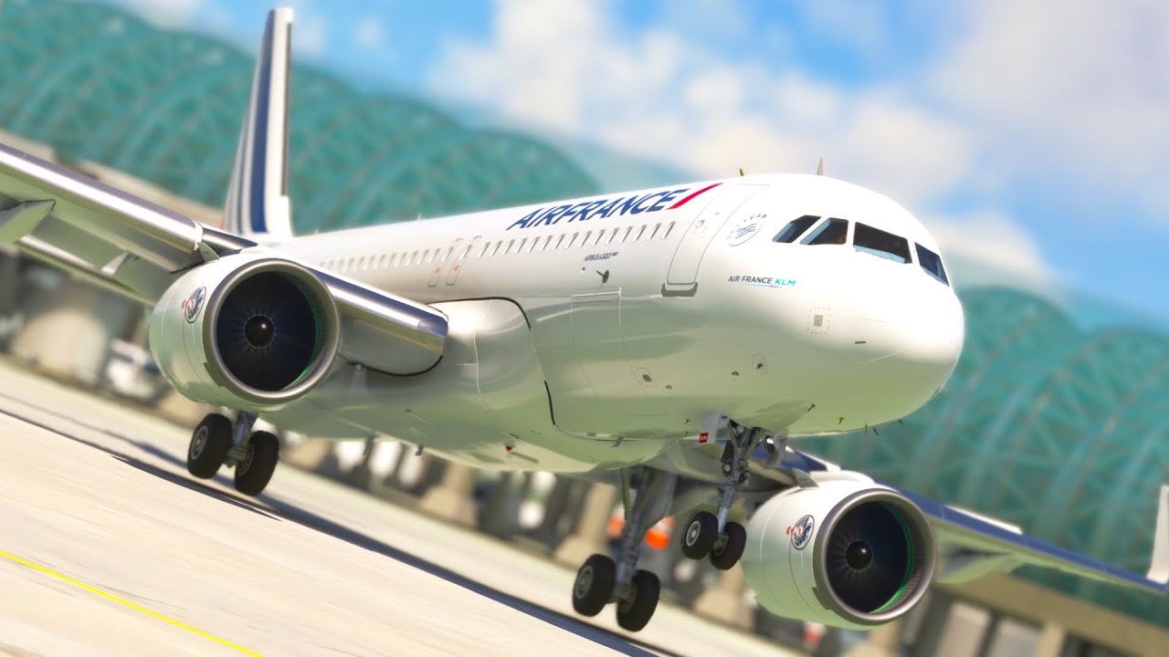 CRAZY CROSSWIND LANDING in Paris! Airbus A320 Air France