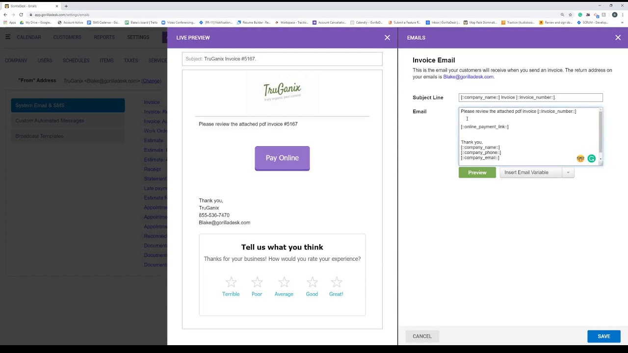 Customize Email Templates
