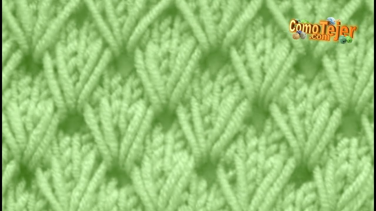 Cómo Tejer Punto Alemán. Flores.How to Knit Flowers 2 agujas/palitos(658)