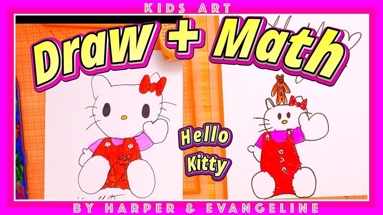 🎀🐱 HELLO KITTY Drawing | Draw + Math Quiz | ✏️🧮