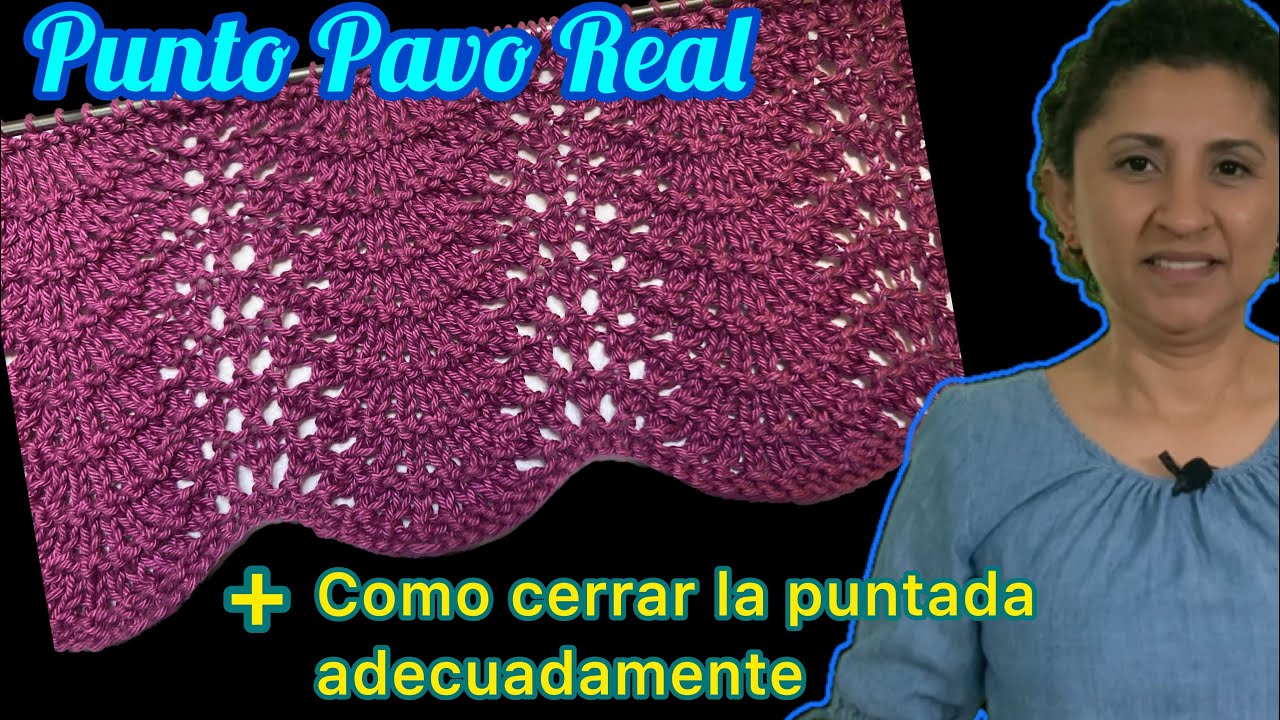 ✅Aprende a tejer el PUNTO PAVO REAL en dos agujas