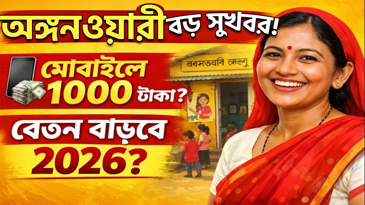 অঙ্গনওয়ারী কর্মীদের বড় সুখবর ২০২৬ | মোবাইলে ১০০০ টাকা | বেতন বাড়বে? | ICDS Latest News 2026