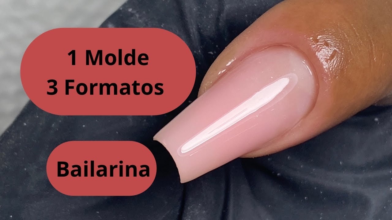 1 MOLDE F1, 3 FORMATOS | BAILARINA | ESPAÇO ELLEN CRISTINA | UNHA DE FIGRA / GEL