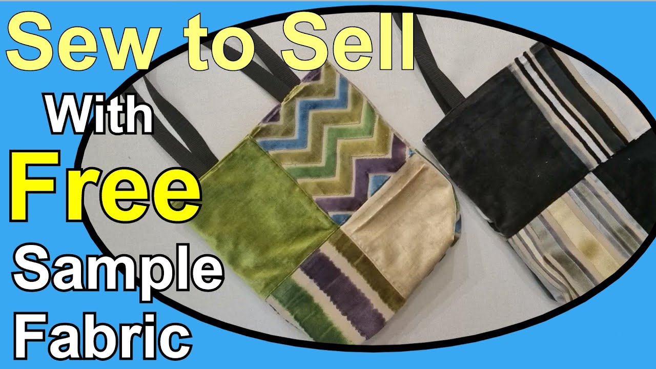 Sew to Sell Patchwork bag with free sample upholstery swatch fabric