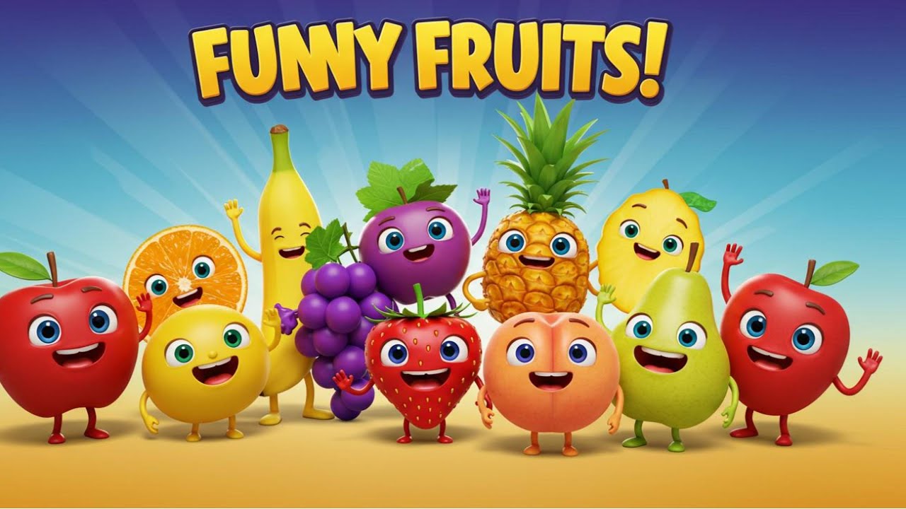 Funny Talking Fruits for Kids | Cute 3D Animation with Apple, Banana & Friends
