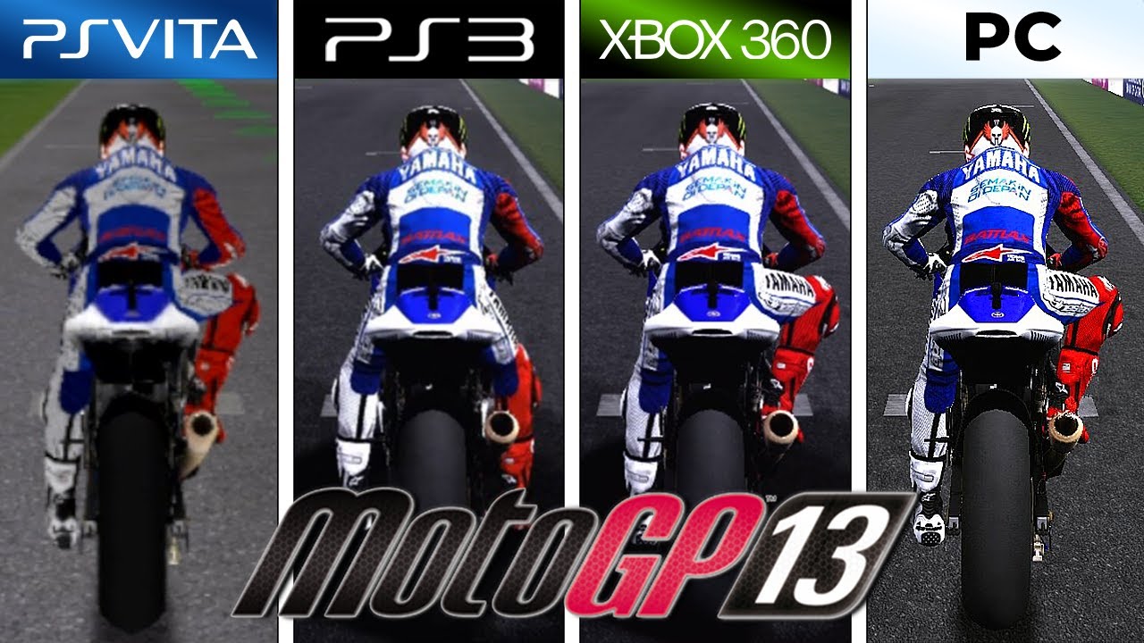MotoGP 13 (2013) PS Vita vs PS3 vs XBOX 360 vs PC (Graphics Comparison)