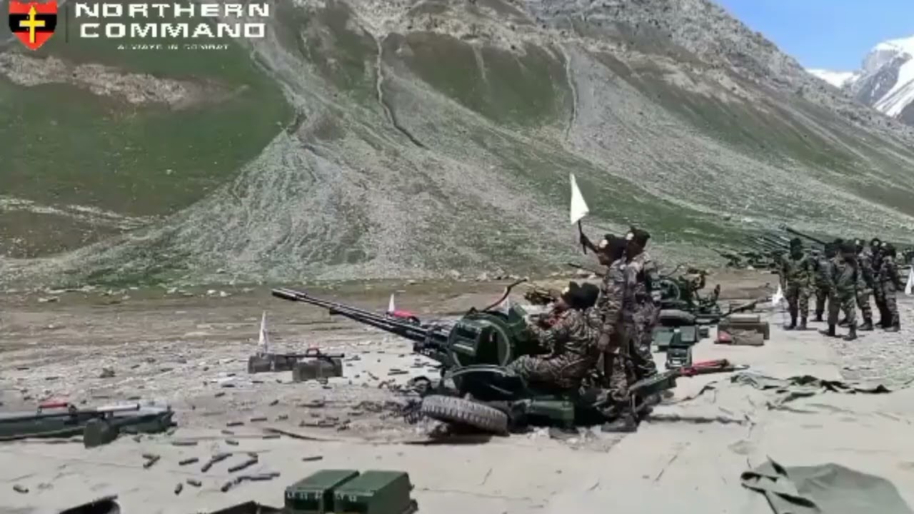 Indian Army's Air Defence Gunners training in High Altitude