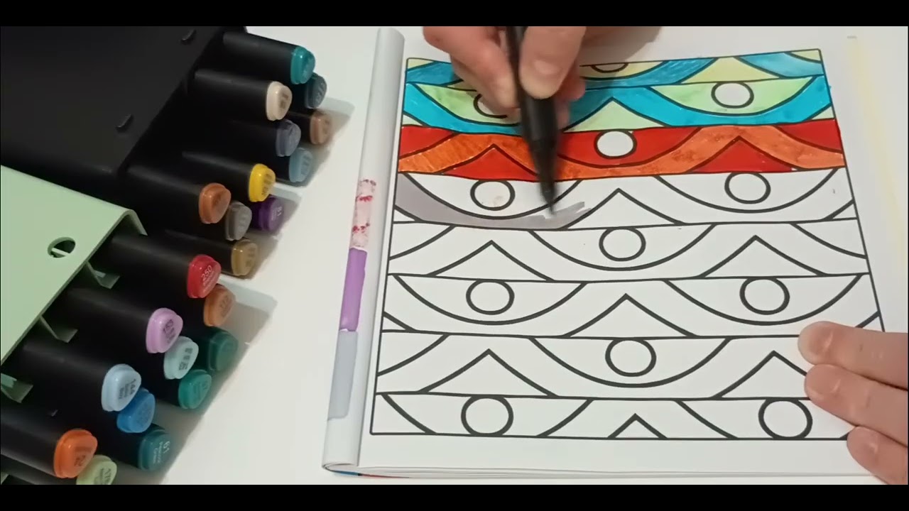 Relaxing color pattern ❤️ ASMR /color with me 🙂 iscriviti al canale ♦️