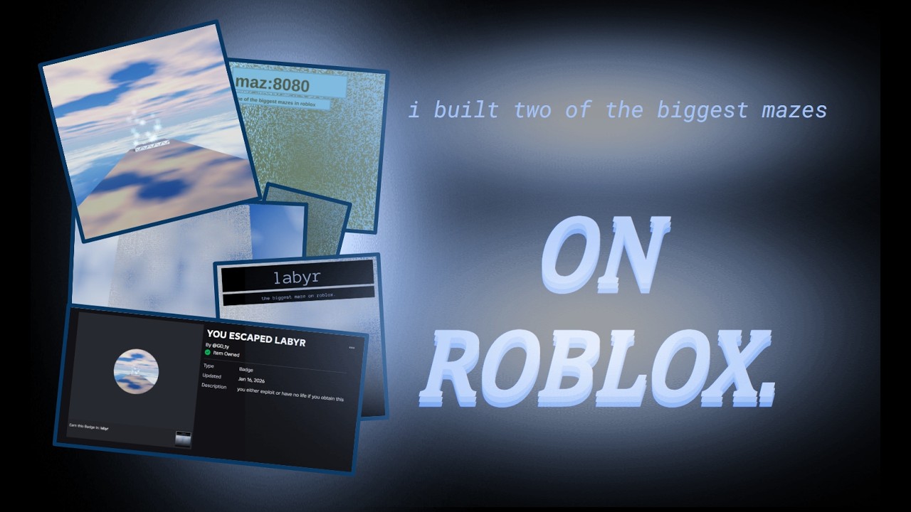 I Built Two of the Biggest Mazes On Roblox