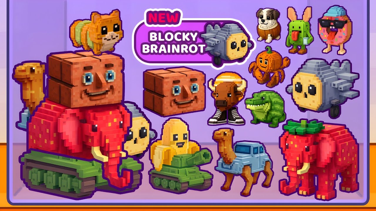 Merge Fellas Italian Blocky Brainrot | NEW UPDATE – Max Level Gameplay