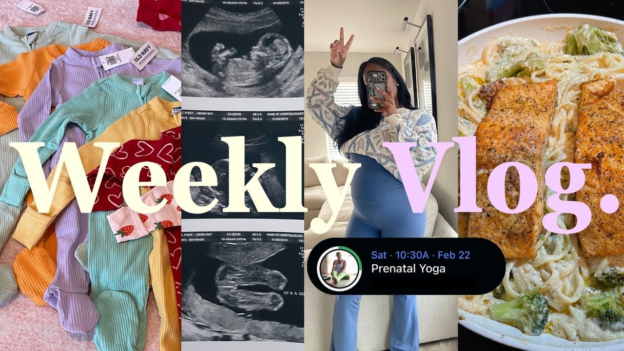 Weekly Vlog | 4D Ultrasound, Prenatal Yoga, Baby Clothing haul, Amazon Nursery Updates, Home Reset