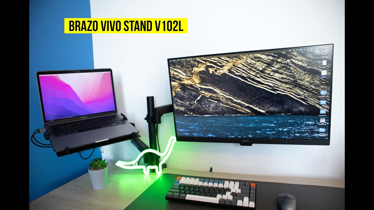 Soporte para MONITOR y LAPTOP - Brazo Stand VIVO V102L Rese&ntilde;a