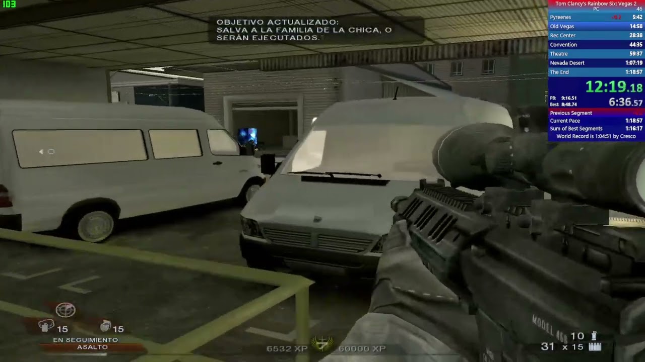 Rainbow Six Vegas 2 Speedrun Any% 1:17:47 (PB)