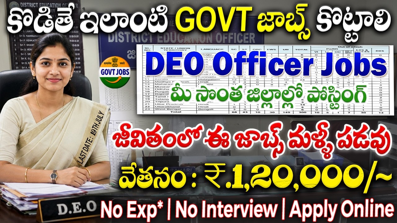 డిప్యూటీ ఆఫీసర్ జాబ్స్ (DYEO) వచ్చేశాయ్ 🔥 | Latest Govt Jobs | TGPSC DYEO Notification 2026 Apply