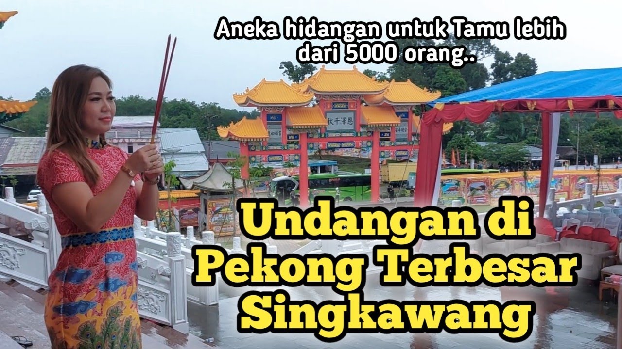 Kuliner undangan di Pekong Terbesar di Singkawang. Shui Kheu Thai Pak Kung. Kulor Singkawang.