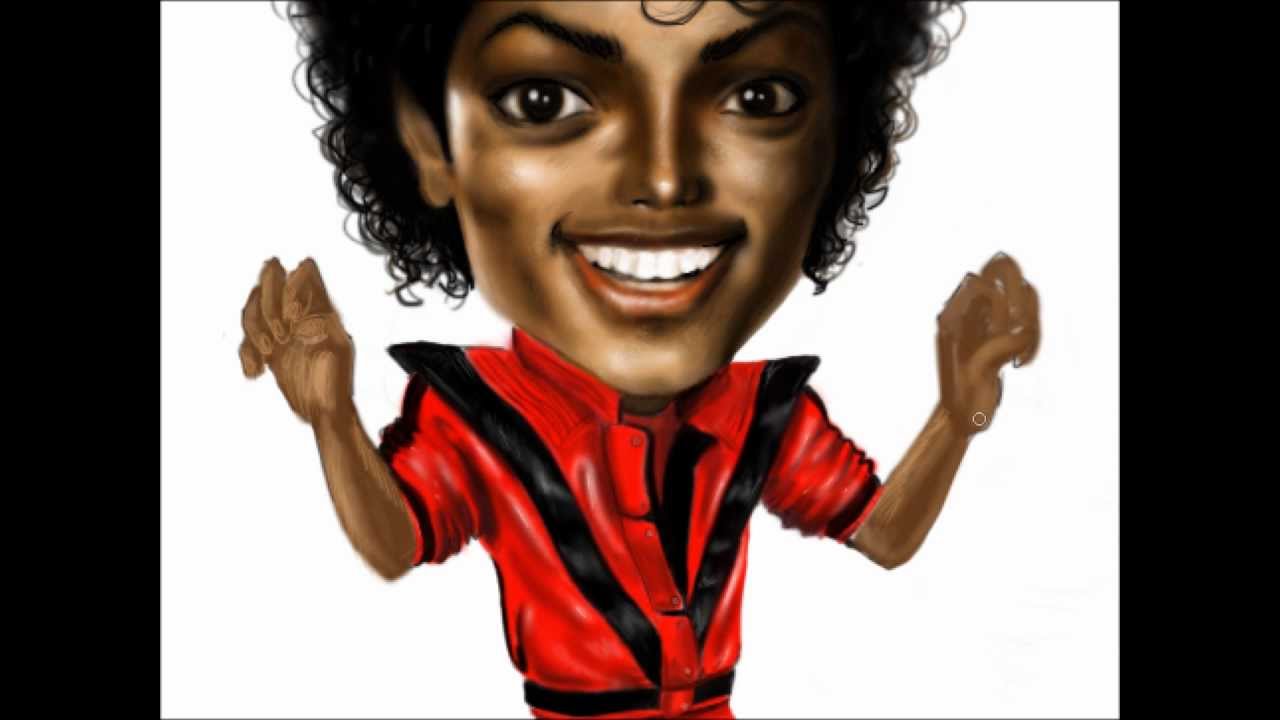 Michael Jackson - Caricature - Speedpainting (by Riki Rosales)