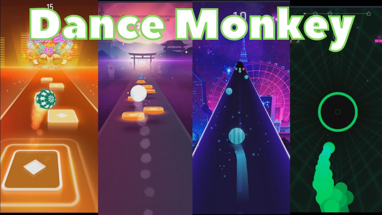 Tiles Hop vs Hop Ball vs Dancing Road vs Smash Colors | Dance Monkey