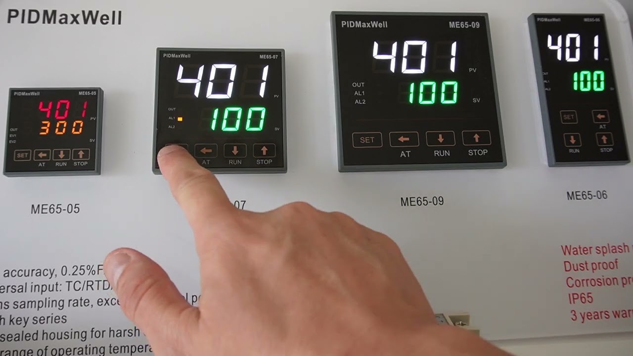 Control mode configuration, PID, AI, ON/OFF control mode  for ME65 series Controller