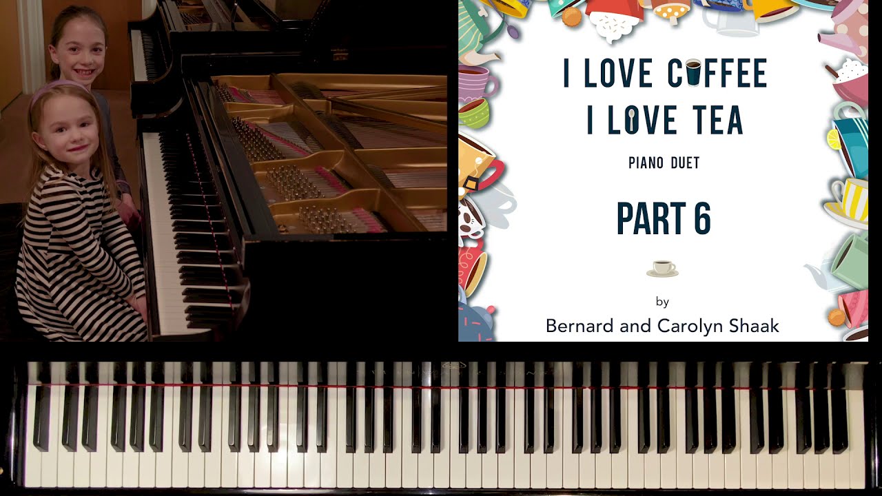 Melody Part 6 - I Love Coffee 🍵 I Love Tea 🫖 | Beginner Piano Duet by Bernard & Carolyn Shaak