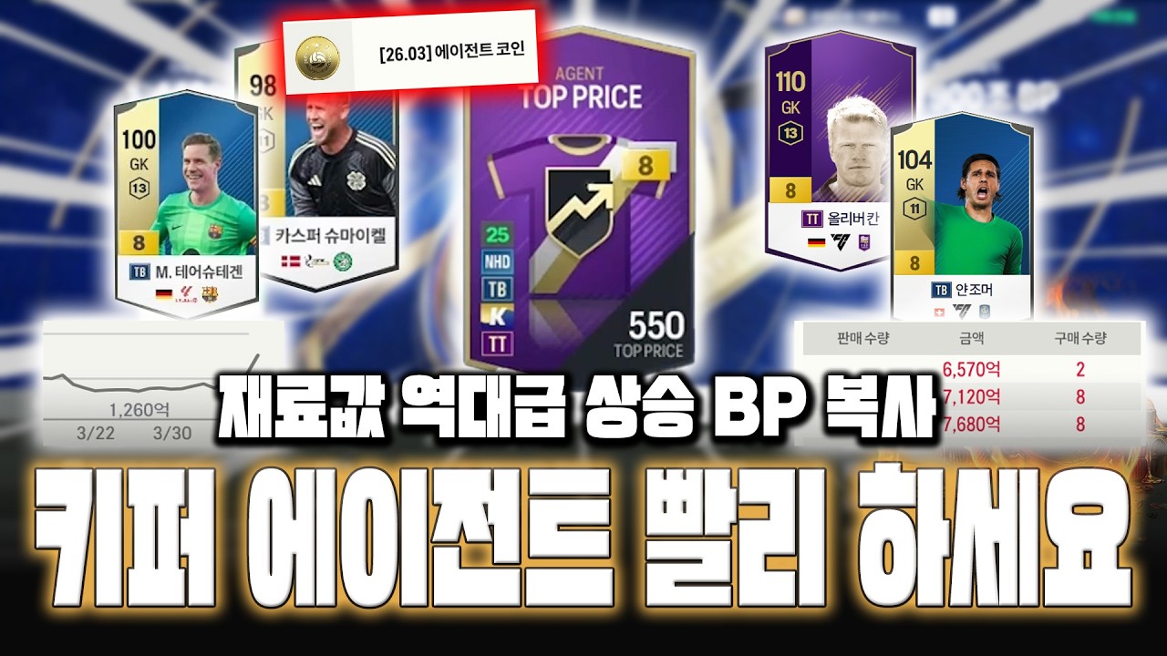 키퍼 에이전트 빨리 하세요 이벤트 재료값 역대급 상승 BP 공짜