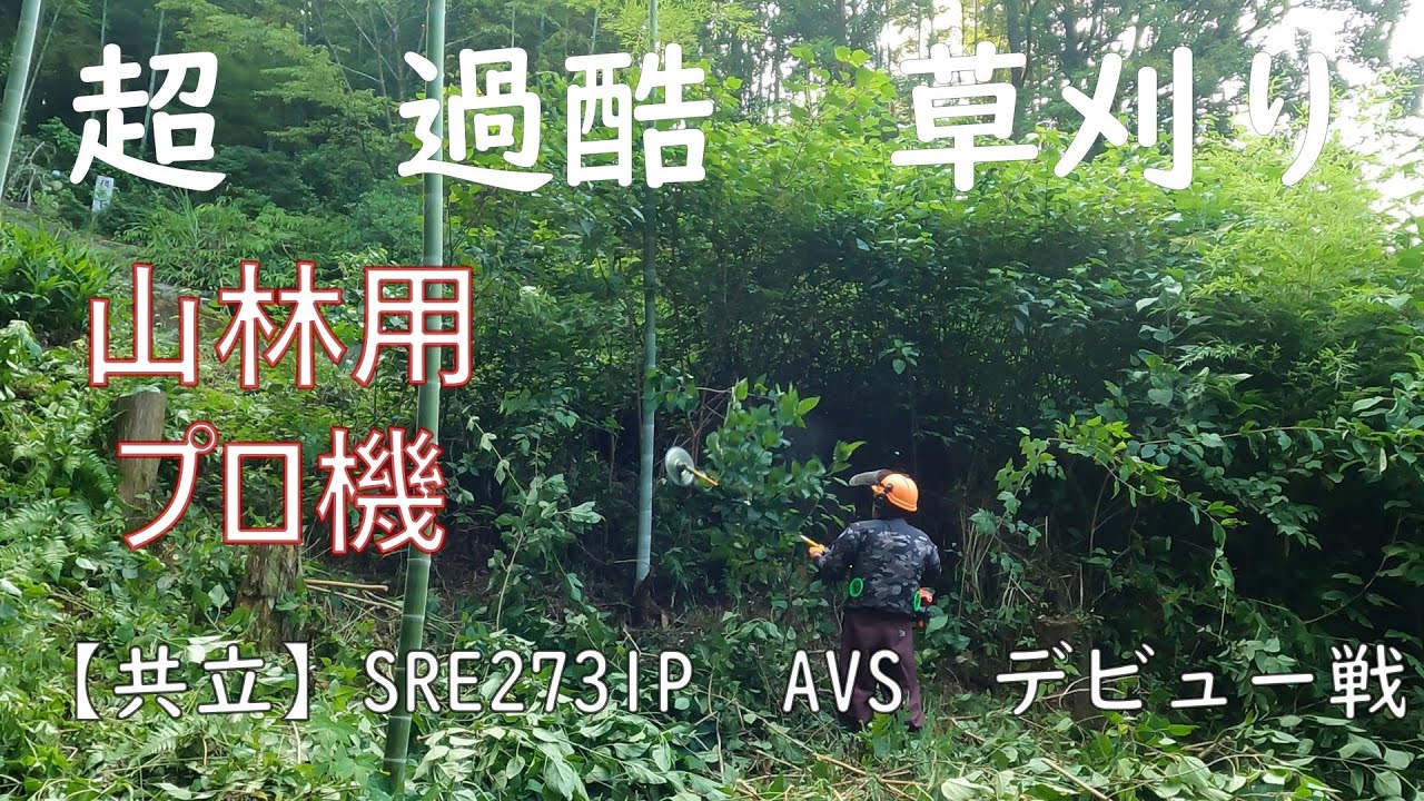 草刈り奮闘記２６７　超快適　共立ＳＲＥ２７３１Ｐ　ＡＶＳ（振動抑制装置）最高🤗🤗🤗　山林用プロ機（本体　信頼のジュラルミン製）