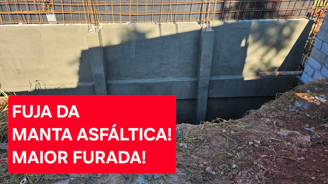 VAI IMPERMEABILIZAR MURO DE ARRIMO?MANTA ASFÁLTICA É FURADA!🫣