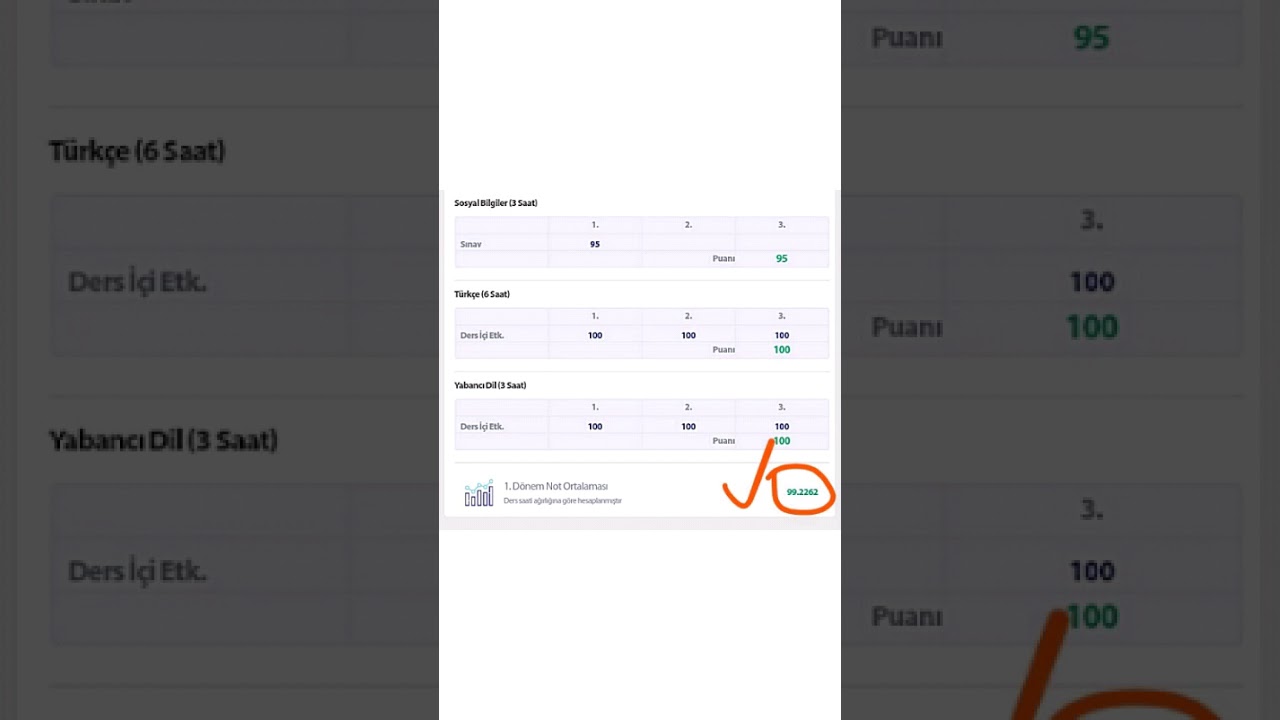 E-Okul notlarım