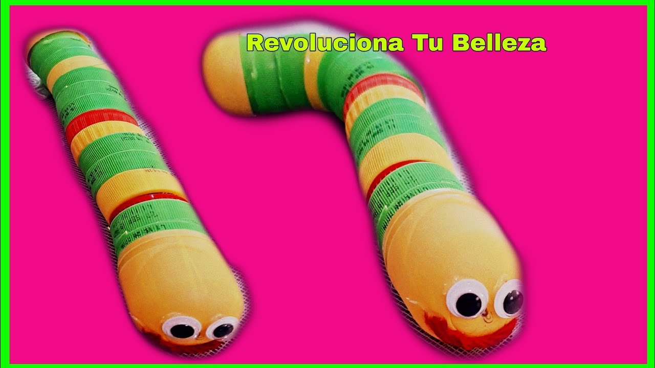 Manualidades para niños / como hacer gusanito con tapas paso a paso / #quedateencasa #stayhome