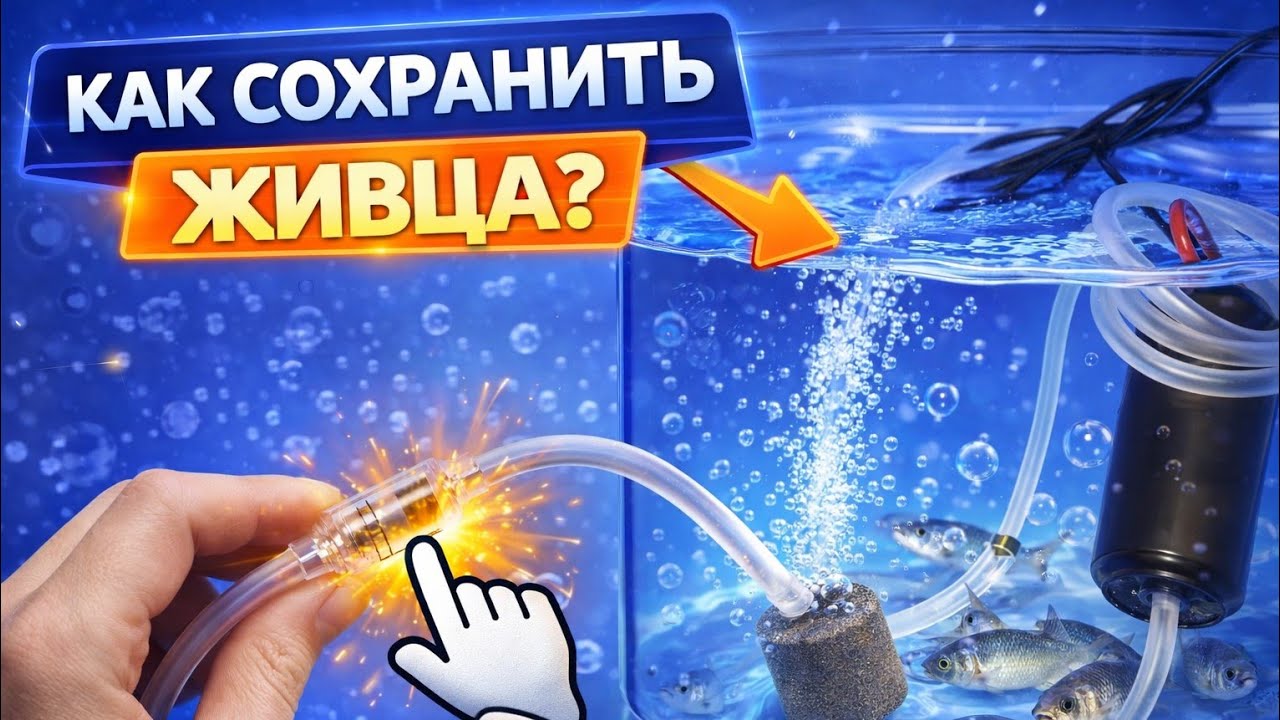 СОХРАНИ ЖИВЦА! USB-компрессор для рыбака