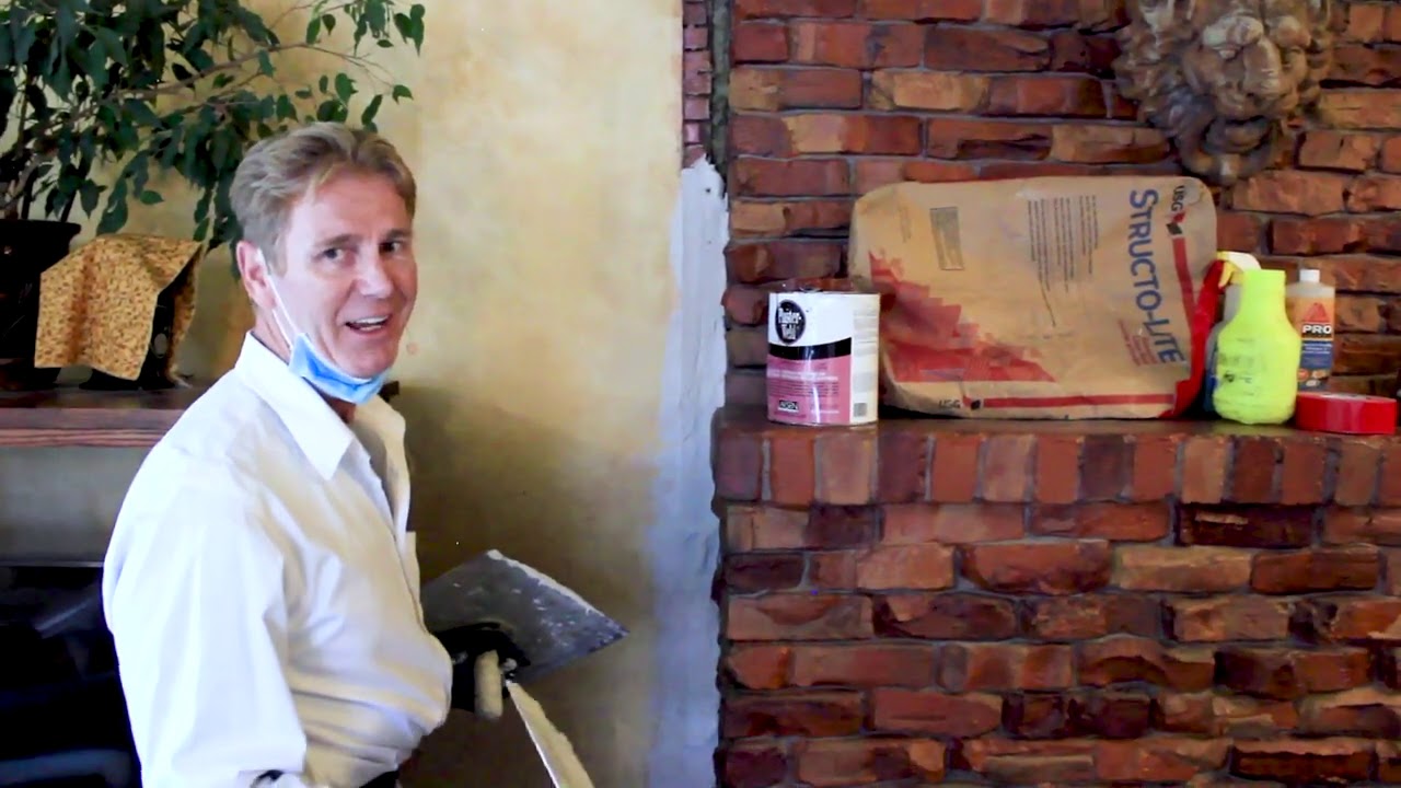 Repair a  brick fireplace