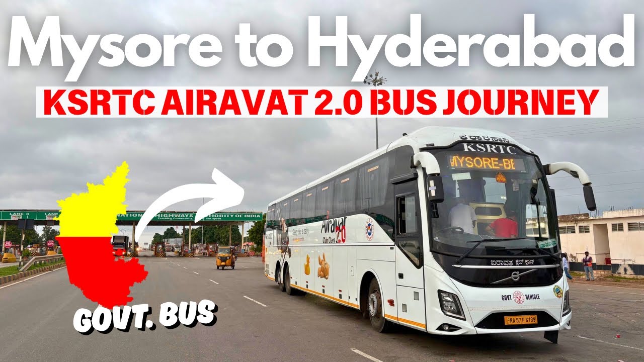 Mysore to Hyderabad Bus Journey 🚌 | KSRTC Airavat 2.0 Volvo 9600 Multi-Axle Semi Sleeper