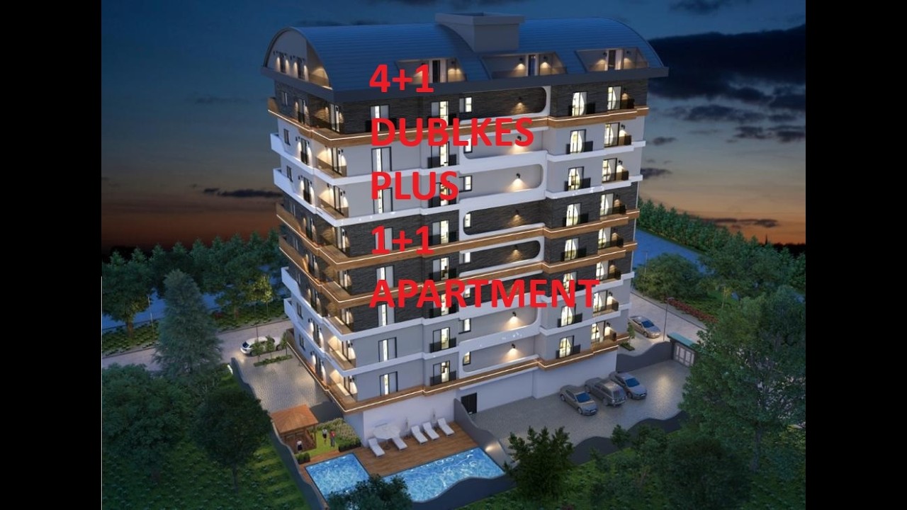 4+1 Duplex + 1+1 for Sale in Central Mahmutlar  Sea View  400m to the Sea