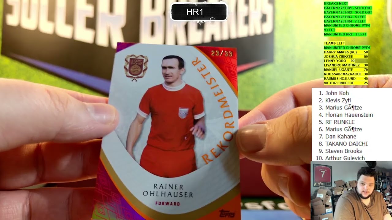 2025 Topps FC Bayern München 125th Anniversary Soccer 1 Box/Case, High Roller SERIAL # Break #HR1