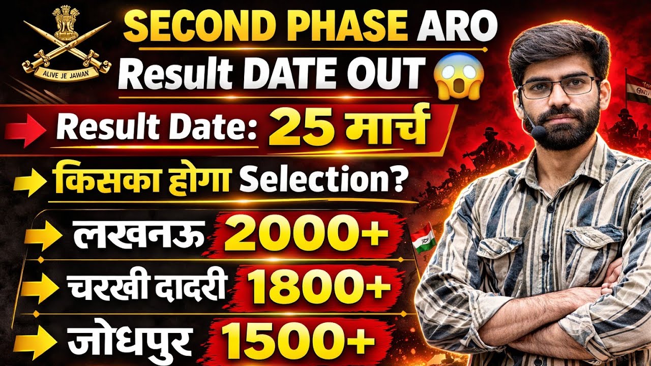 SECOND PHASE ARO Result Date Out 😱 | 25 मार्च को रिजल्ट | Lucknow /Charkhi Dadri /Jodhpur Cut Off?😱