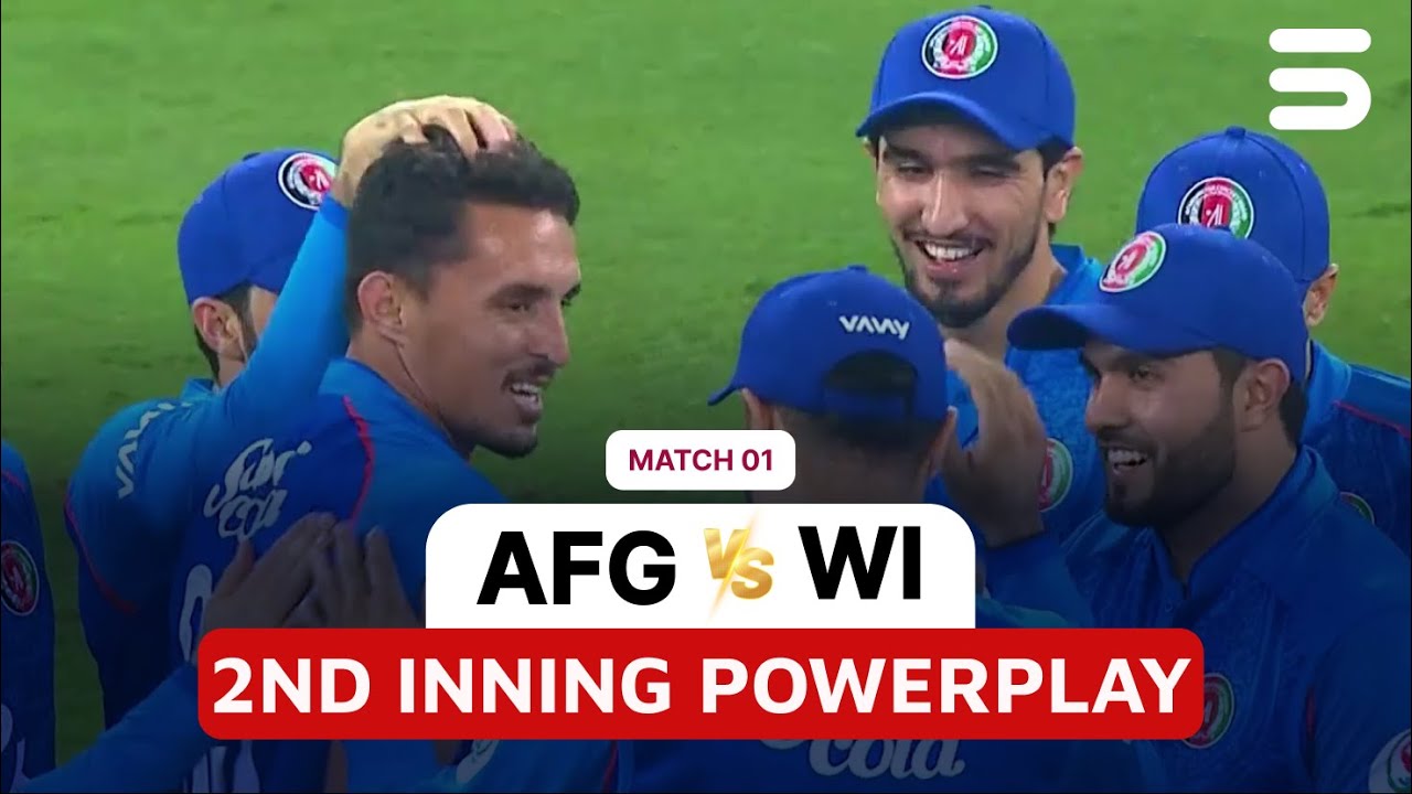 2nd Innings Powerplay | Afghanistan vs West Indies | 1st T20I MATCH | 3213
