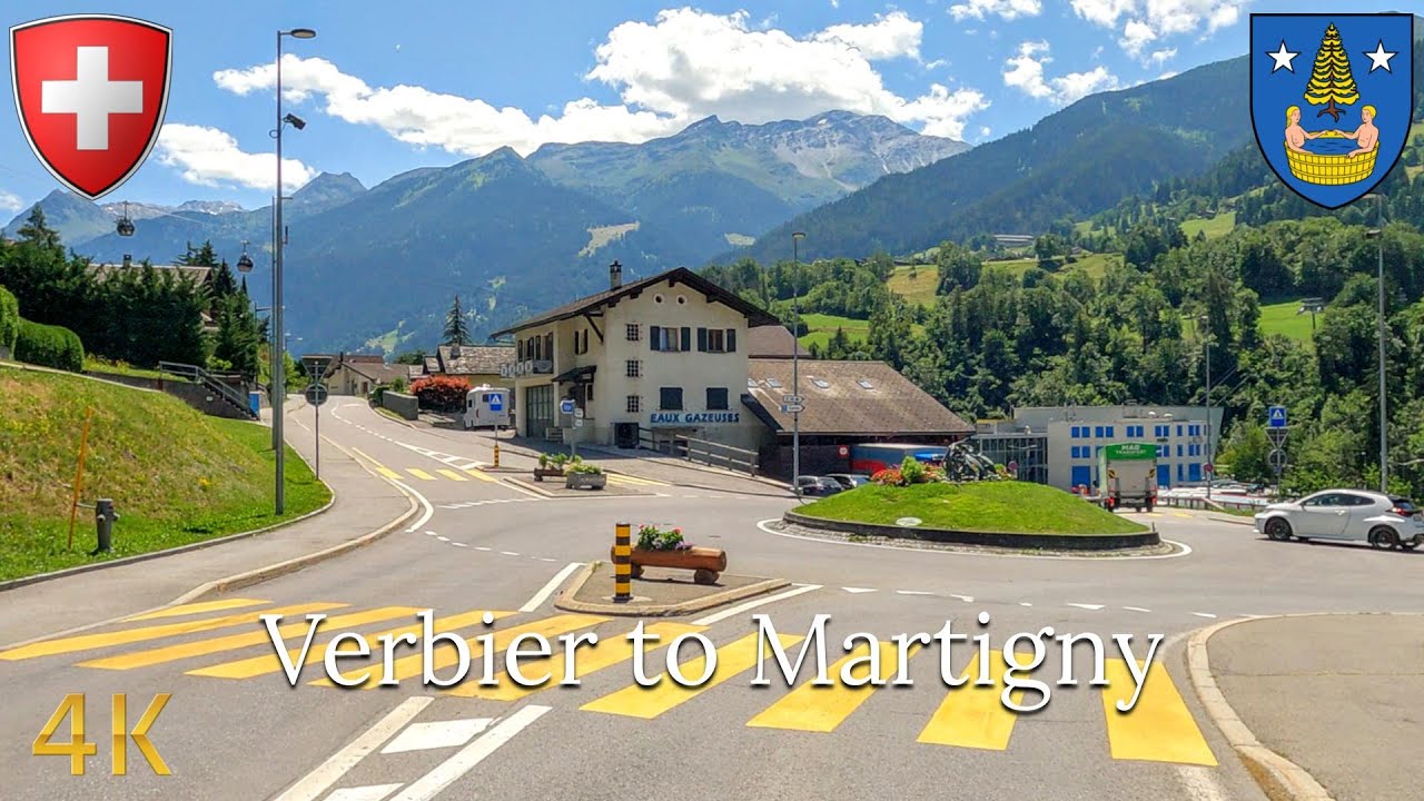 Driving from Verbier to Martigny 🇨🇭 | Stunning Swiss Alps Mountain Road in Summer