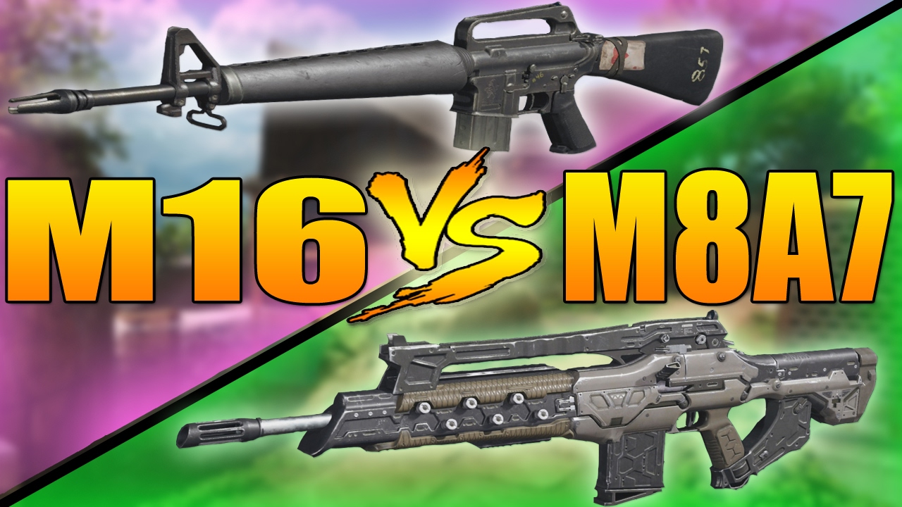 M16 VS M8A7 (Call of Duty Black Ops 3 Assault Rifle Weapons Versus)