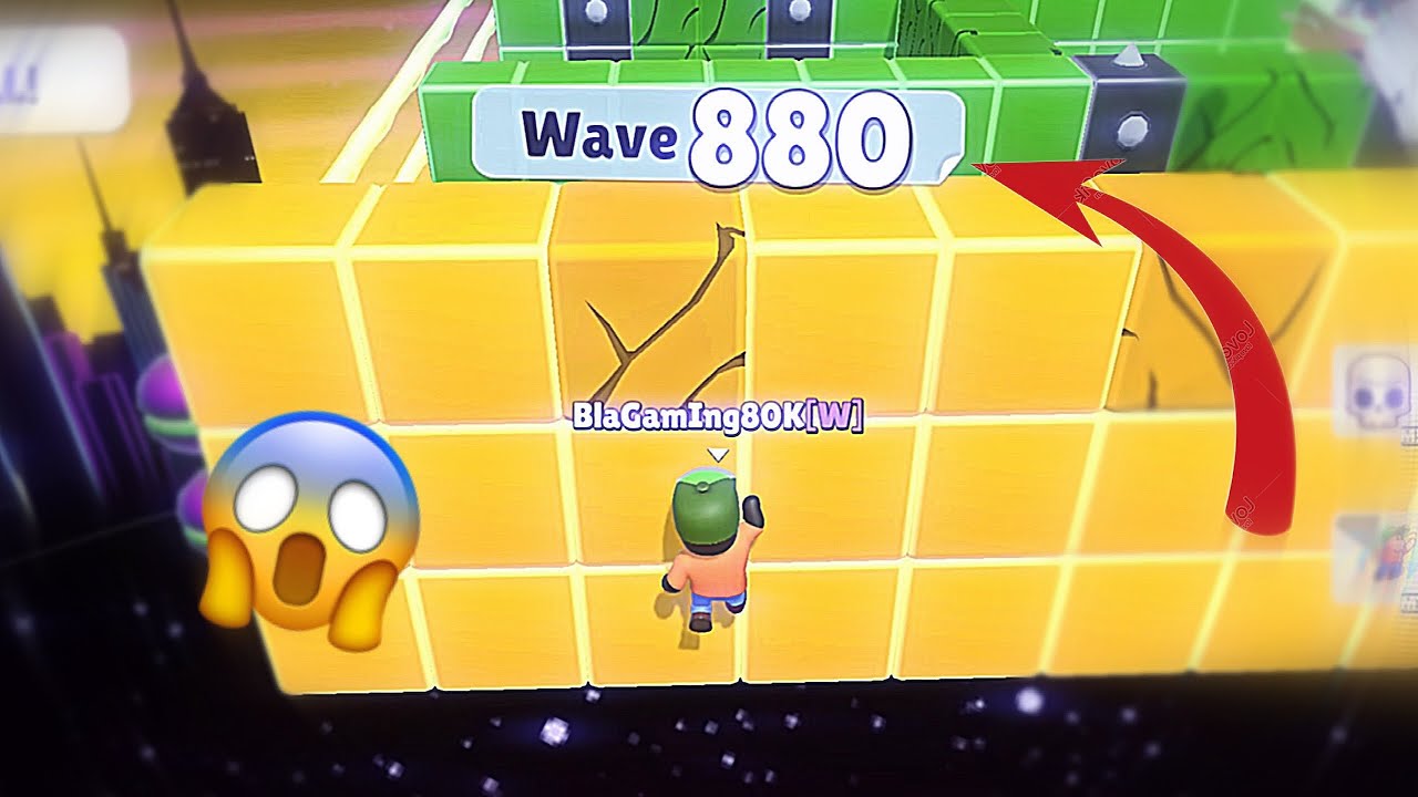 Stumble Guys Block Dash Endless Wave 882 with nerf cooldown with @XzunSg 🔥😱 #stumbleguys