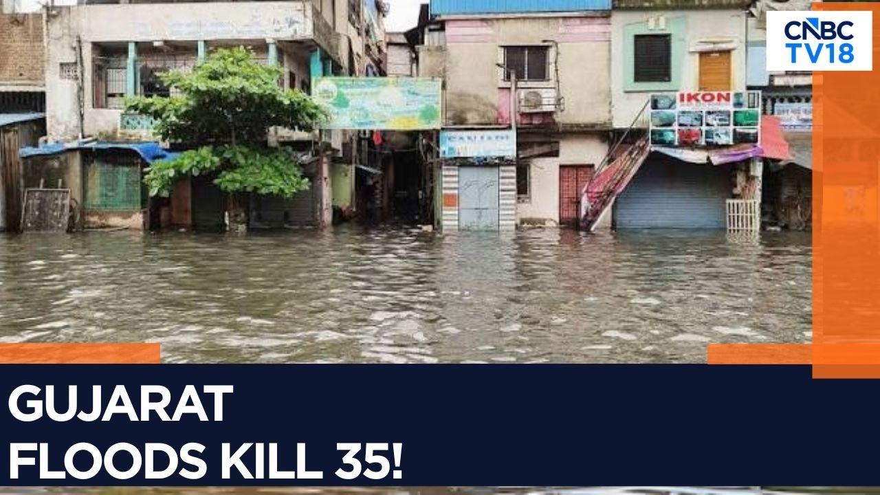Gujarat Floods | 35 Dead In Rain Fury, Over 7,000 Rescued As Navsari, Valsad Worst Hit | N18V