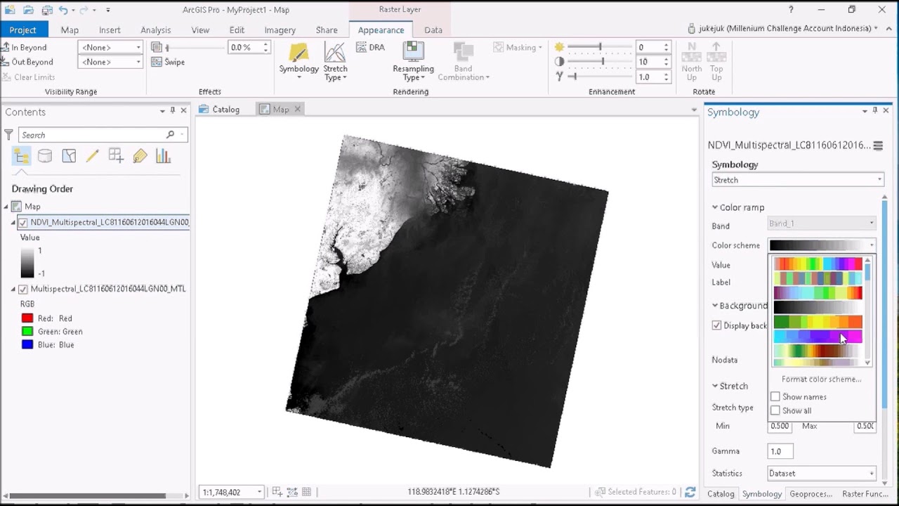 Creating Spectral Indices ( NDVI , NDBI , NDWI etc ) in ArcGIS Pro (example using Landsat 8 Imagery)