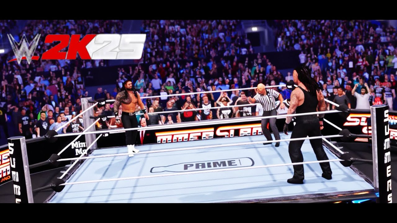 WWE 2K25 - Undertaker Vs Roman Reigns - No Holds Barred Match