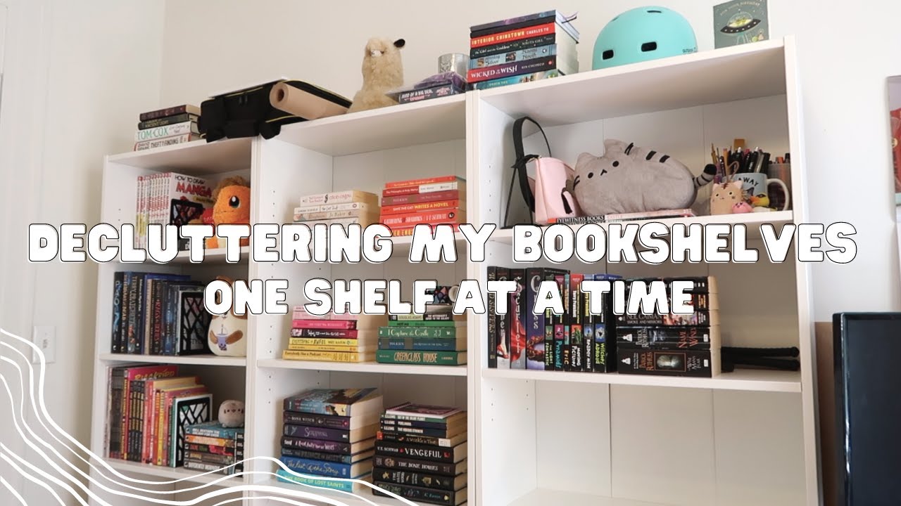 starting small with minimalism and decluttering my bookshelves (one shelf at a time) 📚