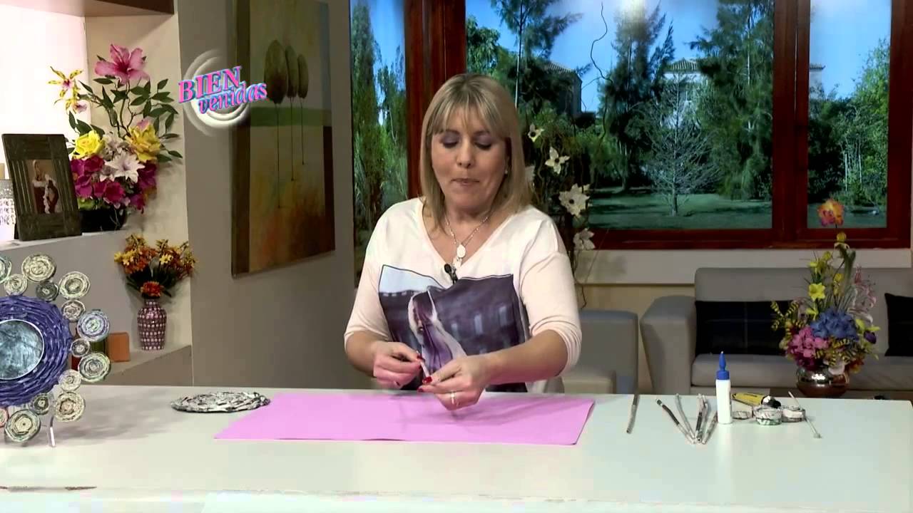 Silvina Buquete - Espejo decorado en estilo cestería