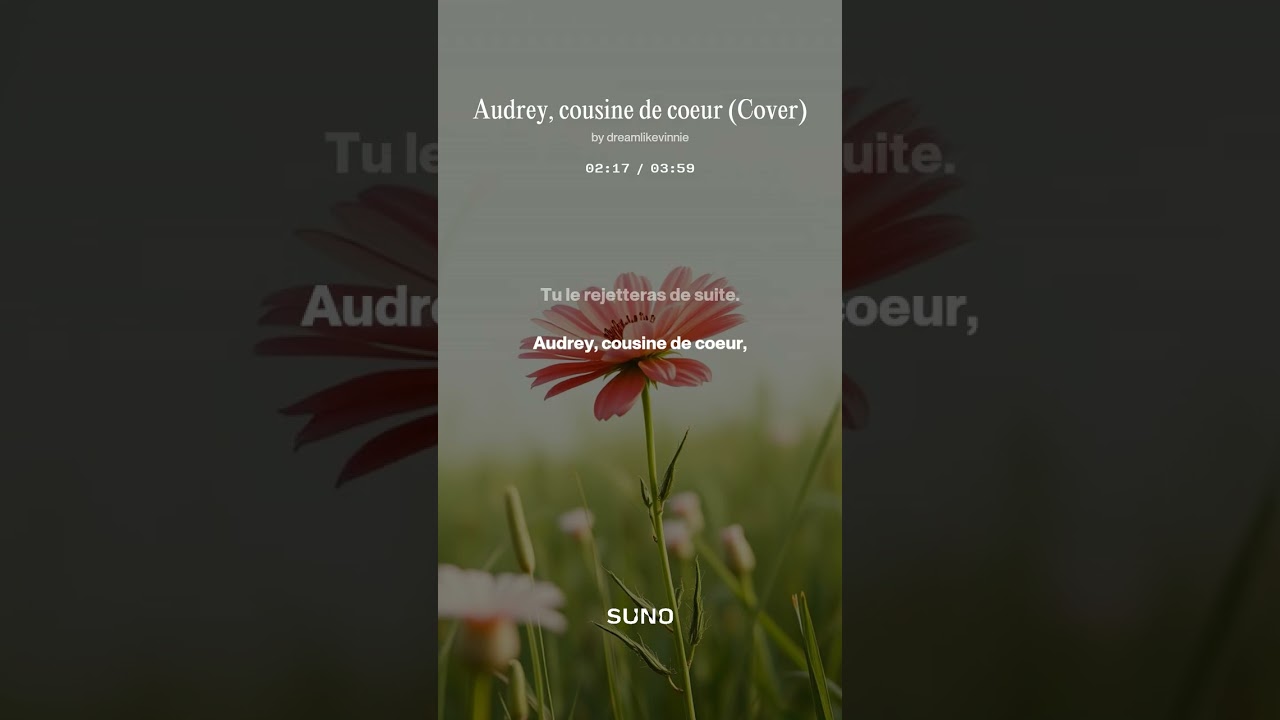 Audrey, cousine de coeur #chansonfrancaise #romantic #composer #lyrics #folksong